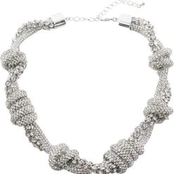 Mango Crystal Knots Necklace