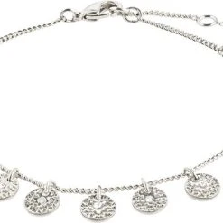 Pilgrim SILVER-PLATED CAROL BRACELET W/ SMALL FILIGREE COINS