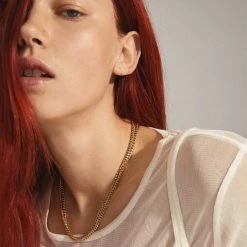 Pilgrim BLOSSOM Recycled Curb Chain Halskæde 2-i-1 Guldbelagt -Pernille Corydon Butik 5700560087491 3