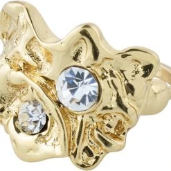 Pilgrim ENERGETIC Organisk Krystal Ring Guldbelagt