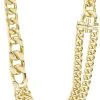Pilgrim FRIENDS Chunky Curb Chain Necklace Gold-plated -Pernille Corydon Butik 5700560092518