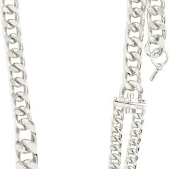 Pilgrim FRIENDS Chunky Curb Chain Necklace Silver-plated -Pernille Corydon Butik 5700560092525 1