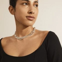 Pilgrim FRIENDS Chunky Curb Chain Necklace Silver-plated -Pernille Corydon Butik 5700560092525 2
