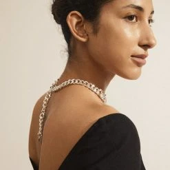 Pilgrim FRIENDS Chunky Curb Chain Necklace Silver-plated -Pernille Corydon Butik 5700560092525 3