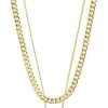 Pilgrim WILLPOWER Curb & Coin Necklace, 2-in-1 Set, Gold-plated -Pernille Corydon Butik 5700560092631