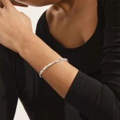 Pilgrim KINDNESS Wavy Bangle Bracelet Silver-plated -Pernille Corydon Butik 5700560092877 2