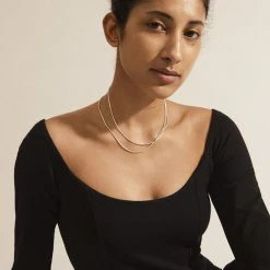 Pilgrim SOLIDARITY Recycled Snake Chain Necklace Silver-plated -Pernille Corydon Butik 5700560093010 4