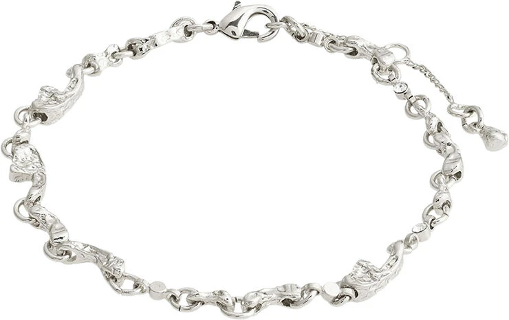 HALLIE organic shaped crystal bracelet silver-plated Pilgrim HALLIE Organic Shaped Crystal Bracelet Silver-plated -Pernille Corydon Butik 5700560095243