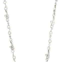 Pilgrim HALLIE Organic Shaped Crystal Necklace Silver-plated