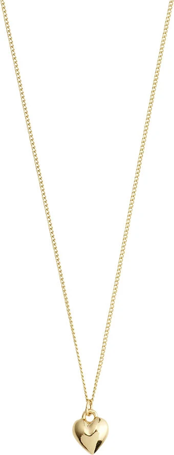 AFRODITTE recycled heart necklace gold-plated Pilgrim AFRODITTE Recycled Heart Necklace Gold-plated -Pernille Corydon Butik 5700560095359