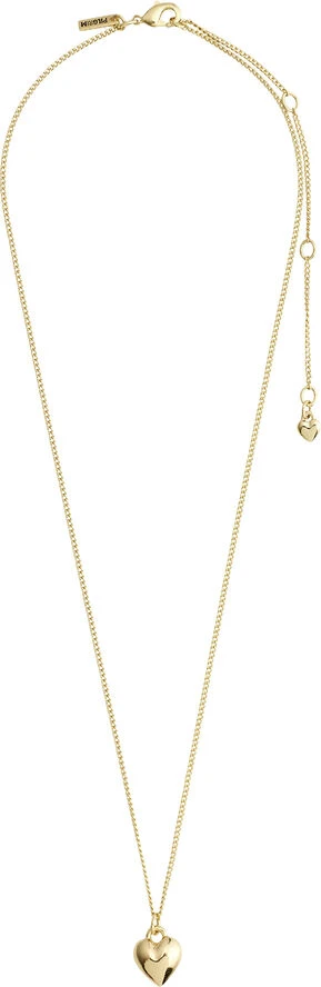 AFRODITTE recycled heart necklace gold-plated Pilgrim AFRODITTE Recycled Heart Necklace Gold-plated -Pernille Corydon Butik 5700560095359 1