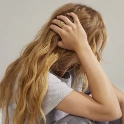 Pilgrim ANNE-SOPHIE Recycled Crystal Ring Gold-plated -Pernille Corydon Butik 5700560095564 m2