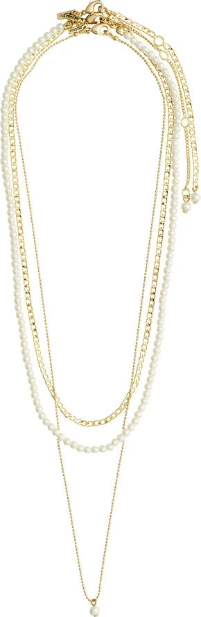 BAKER necklace 3-in-1 set gold-plated Pilgrim BAKER Necklace 3-in-1 Set Gold-plated -Pernille Corydon Butik 5700560095816 1