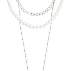 Pilgrim BAKER Necklace 3-in-1 Set Silver-plated