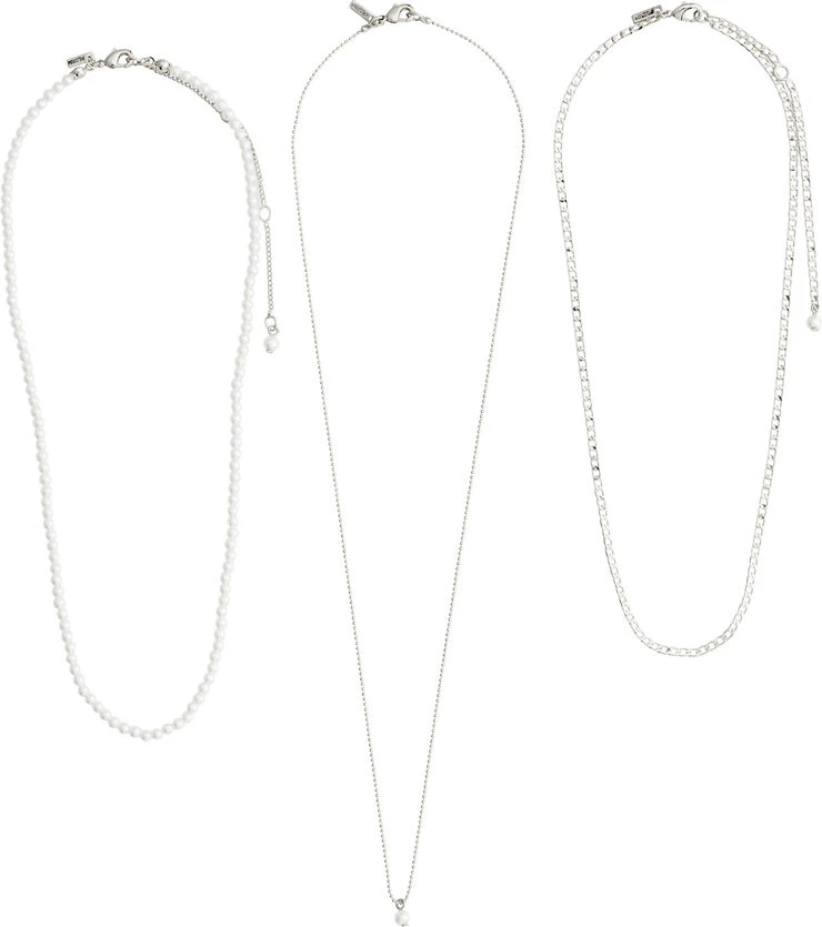 BAKER necklace 3-in-1 set silver-plated Pilgrim BAKER Necklace 3-in-1 Set Silver-plated -Pernille Corydon Butik 5700560095823 2
