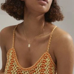 Pilgrim BE Crystal Pendant Necklace Gold-plated -Pernille Corydon Butik 5700560095939 m2