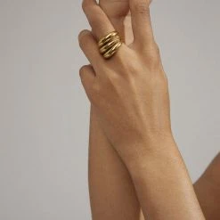 Pilgrim BE Ring 3-in-1 Set Gold-plated -Pernille Corydon Butik 5700560095960 m3