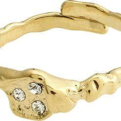 Pilgrim BREATHE Recycled Crystal Ring Gold-plated
