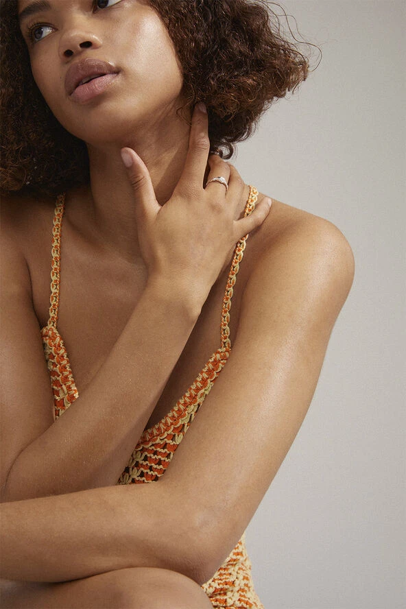 BREATHE recycled crystal ring silver-plated Pilgrim BREATHE Recycled Crystal Ring Silver-plated -Pernille Corydon Butik 5700560096172 m1