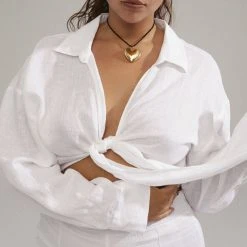 Pilgrim REFLECT Recycled Heart Necklace Gold-plated -Pernille Corydon Butik 5700560096219 m1