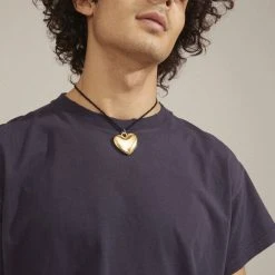 Pilgrim REFLECT Recycled Heart Necklace Gold-plated -Pernille Corydon Butik 5700560096219 m3