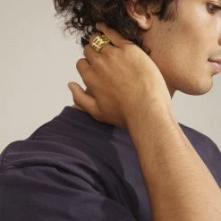Pilgrim REFLECT Recycled Statement Ring Gold-plated -Pernille Corydon Butik 5700560096240 m3