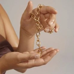 Pilgrim REFLECT Recycled Cable Chain Necklace Gold-plated -Pernille Corydon Butik 5700560096257 m2