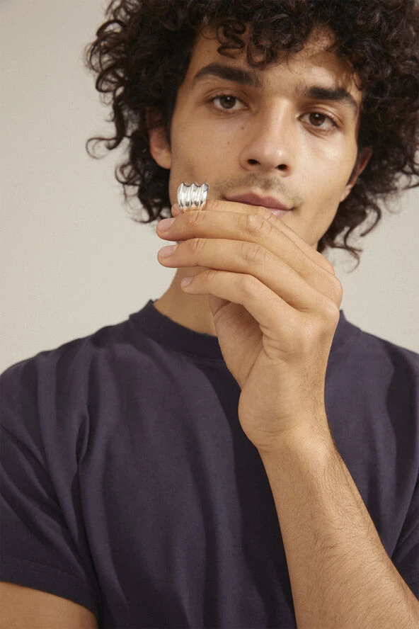 REFLECT recycled statement ring silver-plated Pilgrim REFLECT Recycled Statement Ring Silver-plated -Pernille Corydon Butik 5700560096301 m2