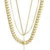 Pilgrim CREATE Recycled Necklace 3-in-1 Gold-plated