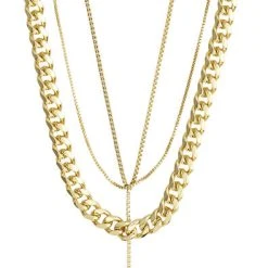 Pilgrim CREATE Recycled Necklace 3-in-1 Gold-plated