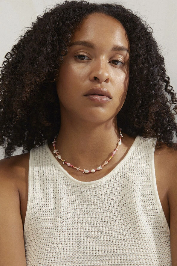 PAUSE necklace with freshwaterpearls green/gold-plated Pilgrim PAUSE Necklace With Freshwaterpearls Green/gold-plated -Pernille Corydon Butik 5700560096530 m1