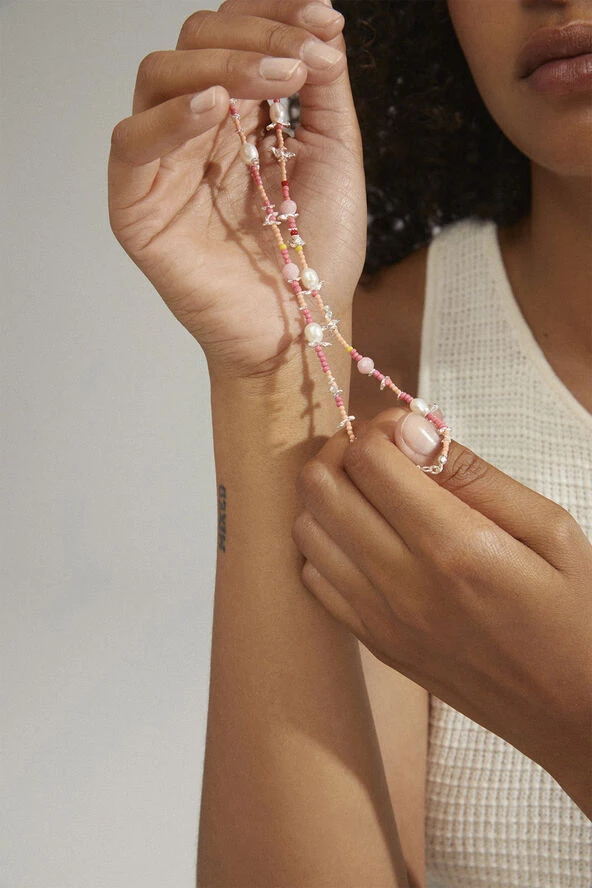 PAUSE necklace with freshwaterpearls green/gold-plated Pilgrim PAUSE Necklace With Freshwaterpearls Green/gold-plated -Pernille Corydon Butik 5700560096530 m2