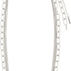 Pilgrim PAUSE Recycled Cable & Curb Chains Necklace Silver-plated