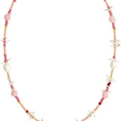 Pilgrim PAUSE Necklace With Freshwaterpearls Coral/silver-plated