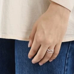 Pernille Corydon Jewellery Double Wave Ring Adj. -Pernille Corydon Butik 5711980050866