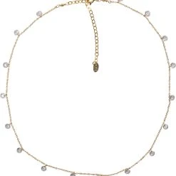 BeChristensen Susan White Zirconia Necklace - Gold