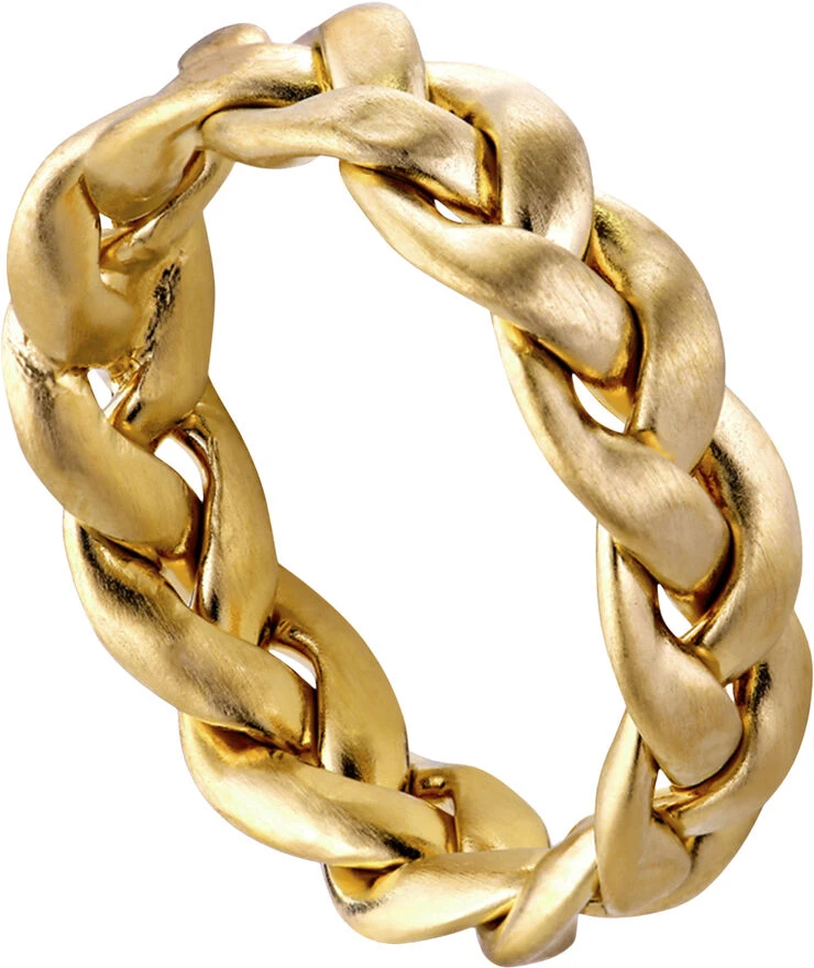 Big Braided Ring, gold-plated sterling silver - 46 Jane Kønig Big Braided Ring, Gold-plated Sterling Silver - 46 -Pernille Corydon Butik 5715180022814 1