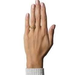 Jane Kønig Big Braided Ring, Gold-plated Sterling Silver - 46 4 Jane Kønig Big Braided Ring, Gold-plated Sterling Silver - 46 -Pernille Corydon Butik 5715180022814 3