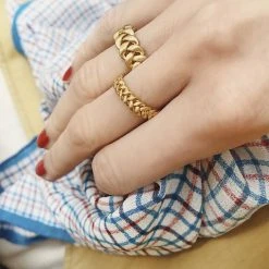 Jane Kønig Big Braided Ring, Gold-plated Sterling Silver - 46 5 Jane Kønig Big Braided Ring, Gold-plated Sterling Silver - 46 -Pernille Corydon Butik 5715180022814 4