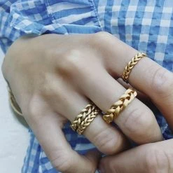 Jane Kønig Big Braided Ring, Gold-plated Sterling Silver - 46 6 Jane Kønig Big Braided Ring, Gold-plated Sterling Silver - 46 -Pernille Corydon Butik 5715180022814 5