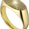 Jane Kønig Reflection Signet Ring, Gold-plated Sterling Silver-46 -Pernille Corydon Butik 5715180051876 1