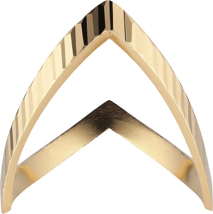 Reflection V-ring, gold-plated sterling silver-46 Jane Kønig Reflection V-ring, Gold-plated Sterling Silver-46 -Pernille Corydon Butik 5715180052095 2