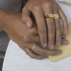 Jane K&oslash;nig Small Reflection Ring, Gold-plated Sterling Silver-46 -Pernille Corydon Butik 5715180056024 3