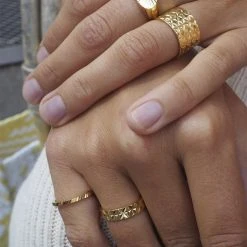 Jane K&oslash;nig Small Reflection Ring, Gold-plated Sterling Silver-46 -Pernille Corydon Butik 5715180056024 4