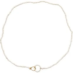 Jane Kønig ROW | PEARL NECKLACE | GOLD PLATED-40 Cm