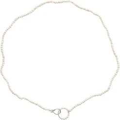 Jane Kønig ROW | PEARL NECKLACE | SILVER-40 Cm