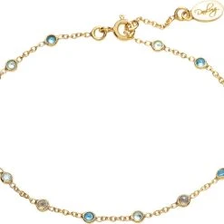 With Love Darling Blue Bezel Bracelet