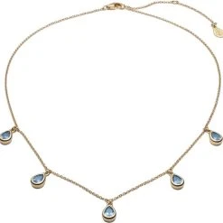 With Love Darling Water Drop Charm Choker Necklace