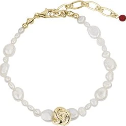 With Love Darling Knot Pearl Bracelet