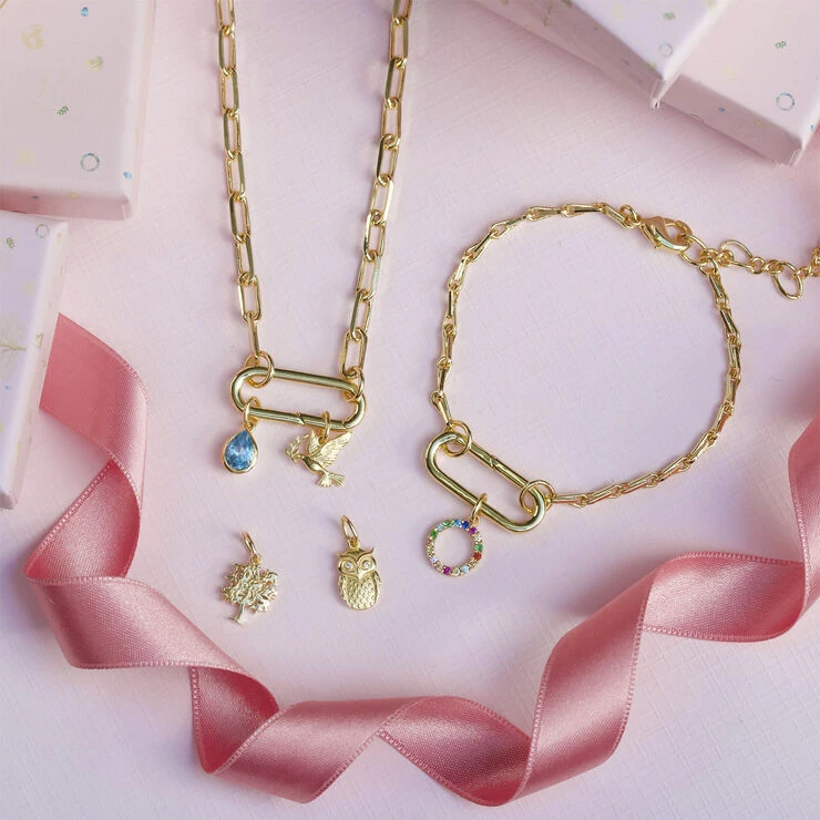 Happy Charms Necklace With Love Darling Happy Charms Necklace -Pernille Corydon Butik 700512261028 1202